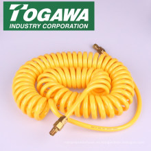 Manguera de aire de plástico enrollada para una conexión rápida. Fabricado por Togawa Industry. Hecho en Japón (manguera de alta presión del pvc)